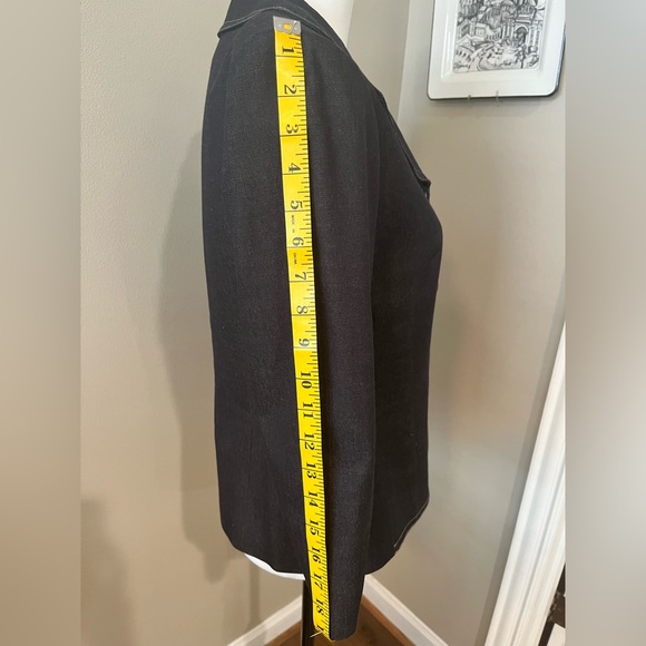 LE SUIT Three-quarter Sleeve Hourglass Blazer in Charcoal Grey, size 6 - Picture 12 of 13